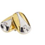 copri bottoni gemelli due ori con diamante