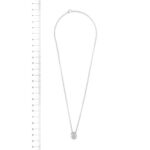 collana Chimento oro bianco con ciondolo a goccia collezione "solo mia" foto paragone righello per misura gioiello lunghezza in cm