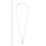collana oro bianco punto luce con diamante foto paragone righello per misura gioiello lunghezza in cm