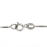 zoom chiusura Collana oro bianco con spirale e diamanti