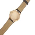 Retro di orologio oro rosa con cinturino marrone Zenith