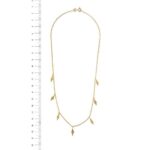 collana oro giallo con charms foto paragone righello per misura gioiello lunghezza in cm