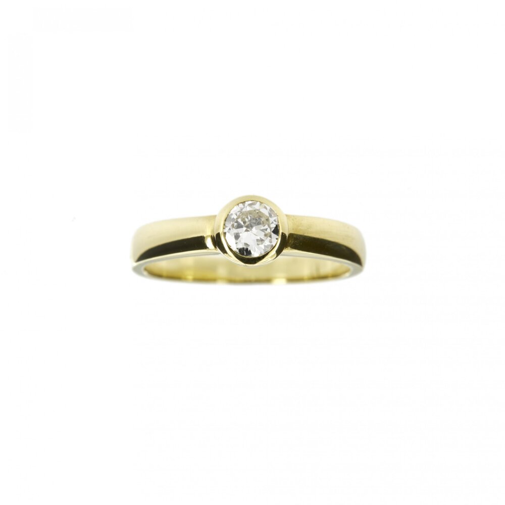 anello solitario diamante oro giallo