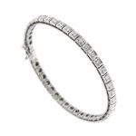 Bracciale tennis con diamanti in oro bianco