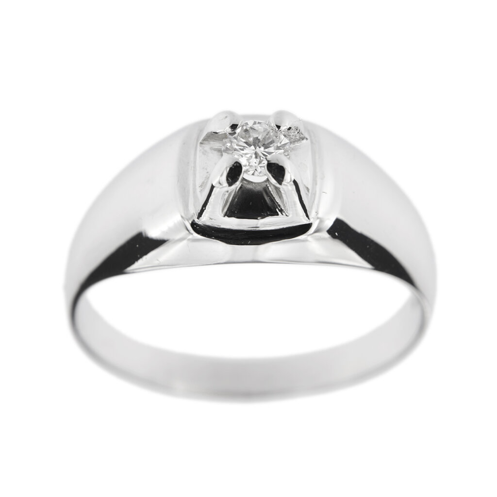 Solitaire ring with diamond for men 0.24 ct
