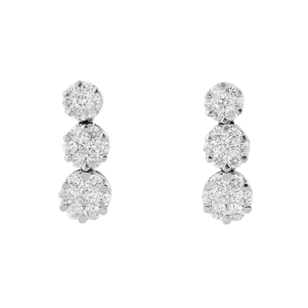 Drop earrings with diamonds
