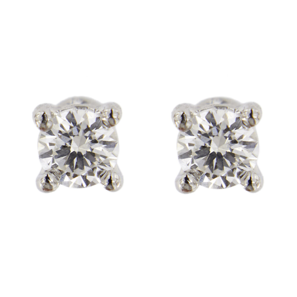 Stud earrings with diamond 0.16 ct