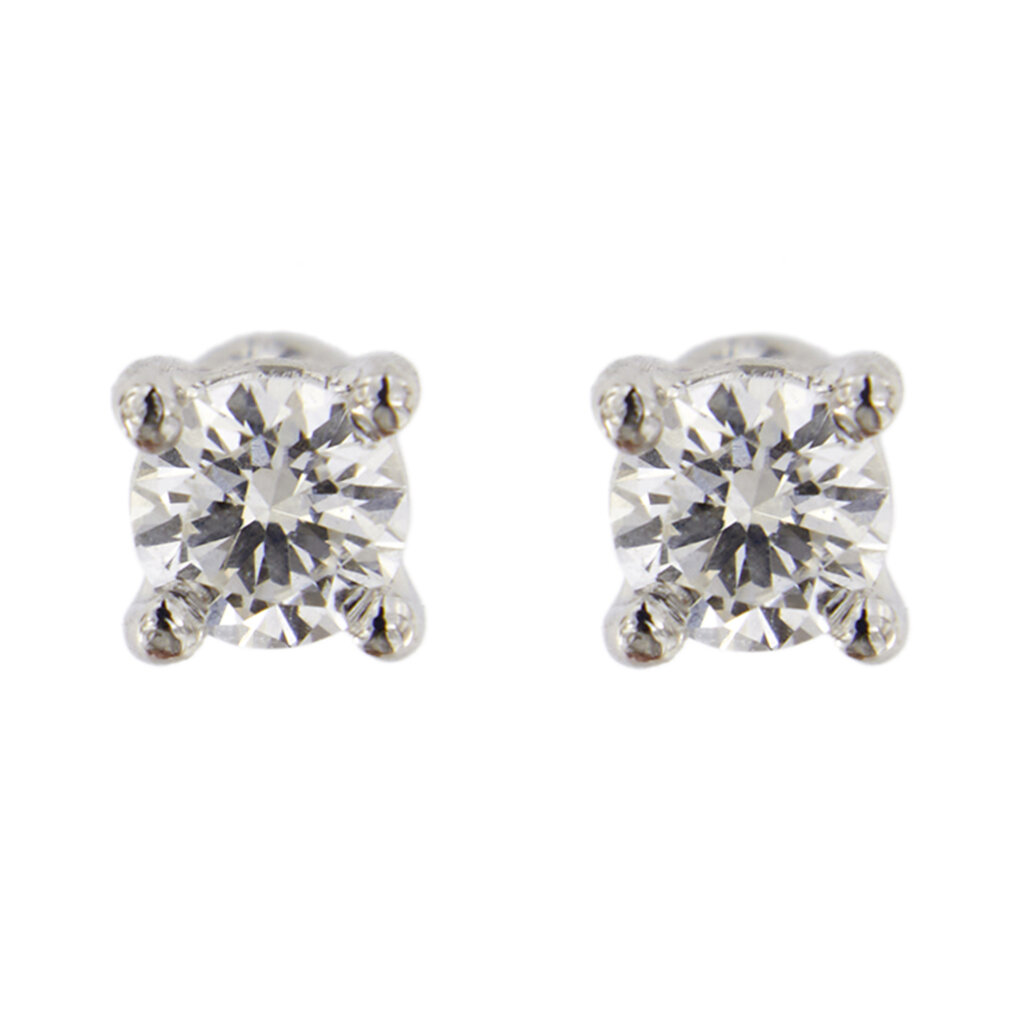 Stud earrings with diamond 0.22 ct