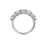 lato e spessore di anello riviere oro bianco con diamanti