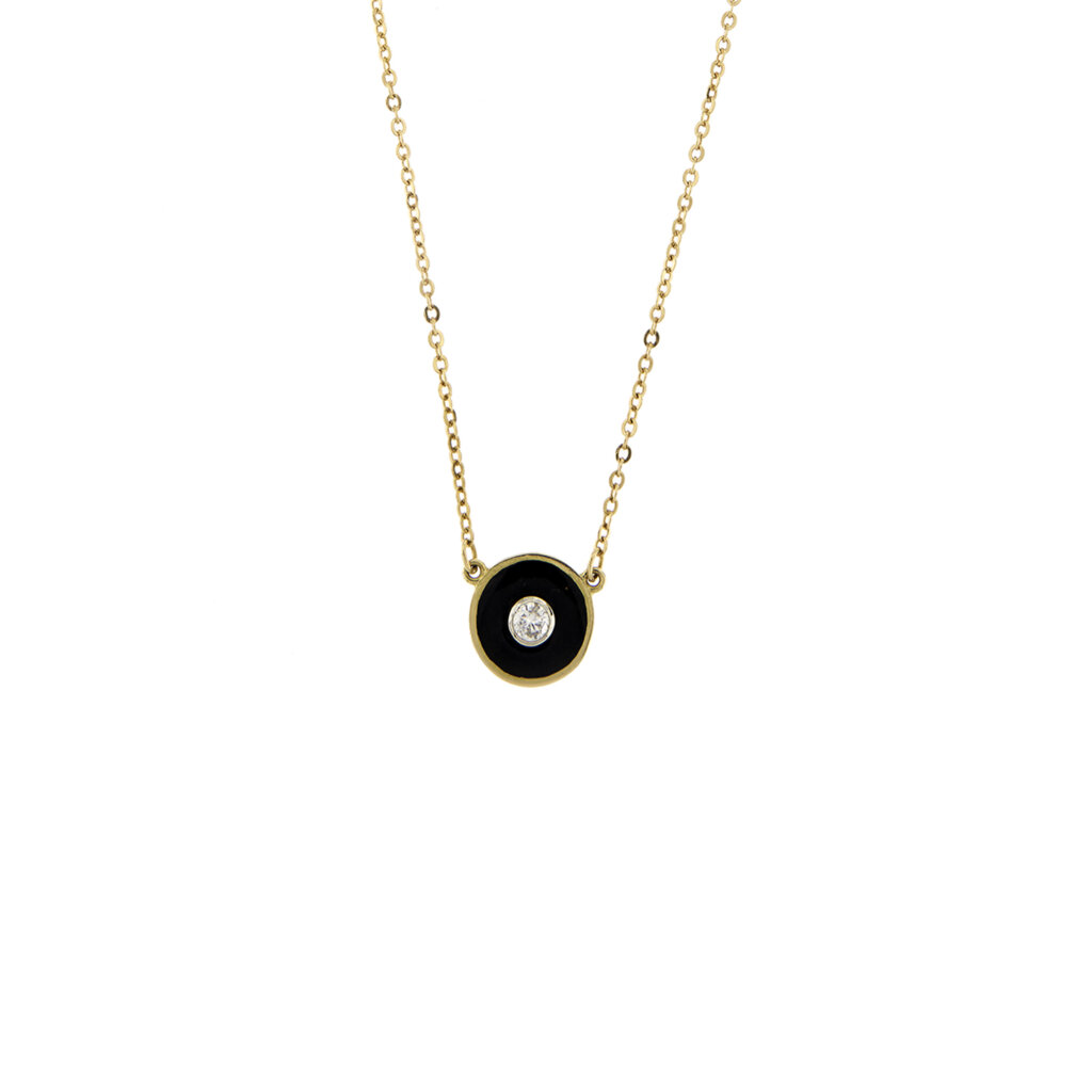 Necklace with pendant and diamond 0.20 ct