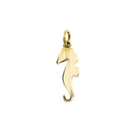 Ciondolo Dodo in oro giallo 18 kt a forma ippocampo (cavalluccio marino). Significato/Messaggio: "NON TIRARTI INDIETRO".