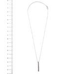 collana oro bianco con ciondolo diamanti foto paragone righello per misura gioiello lunghezza in cm