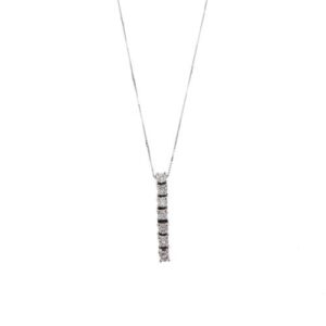 Ciondolo Corona Sacra In Argento 925 Placcato Oro Bianco 14k - Diamante Simulato, Tema Religioso