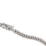 zoom chiusura bracciale tennis oro bianco con diamanti