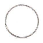 bracciale tennis con diamanti foto prospettiva alto