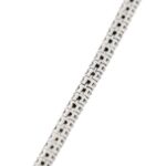 retro di bracciale tennis in oro bianco con diamanti