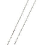 Dettaglio maglia veneziana collana oro bianco con diamanti