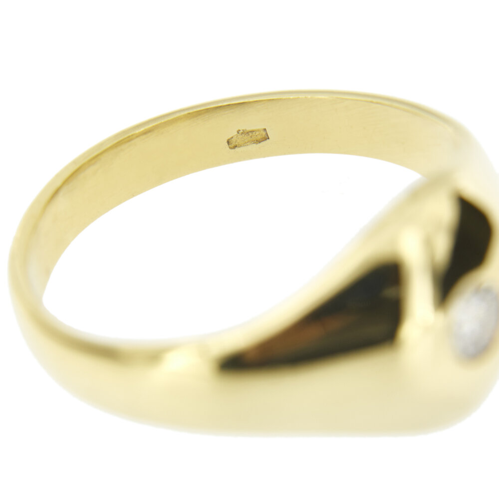 anello uomo oro giallo con diamanti 3