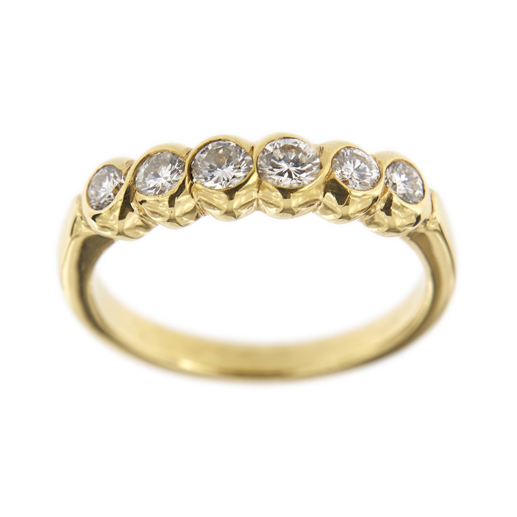 Riviere ring with diamonds 0.50 ct