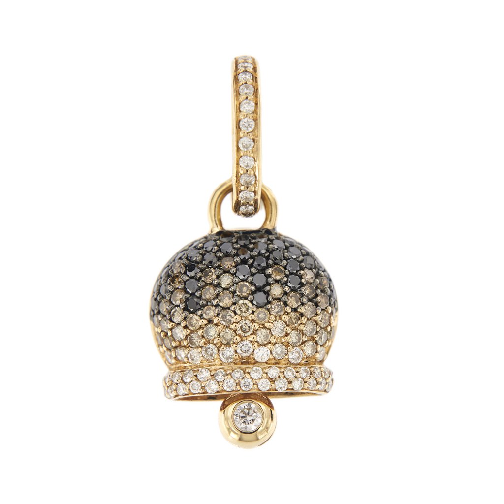 Bell pendant with diamonds