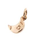 ciondolo luna brand Dodo ora rosa con diamanti
