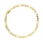 bracciale oro giallo maglia figaro