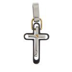 Cross pendant with diamond