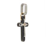 Cross pendant with diamond