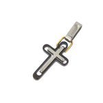 Cross pendant with diamond