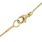 Collana due ori maglia rolo con tre stelle bombate zoom chiusura gancio a moschettone