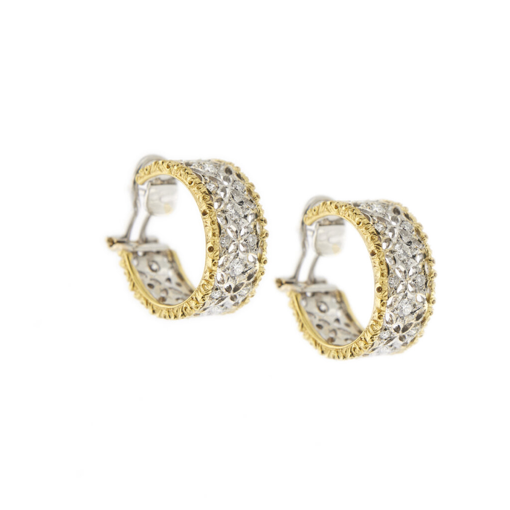 Diamond hoop earrings