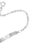 Zoom maglia di bracciale oro bianco con placchetta per bimbo o bimba brand Unoaerre