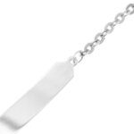 Zoom dettaglio placchetta di bracciale in oro bianco brand Unoaerre