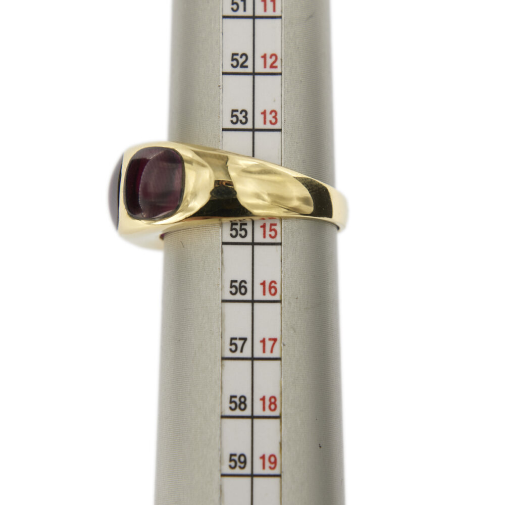 anello oro giallo con granati fuso misura dito 14-15