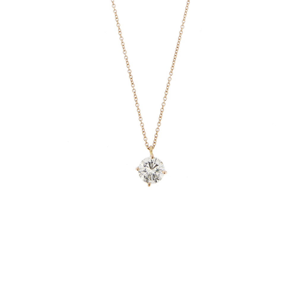 Light point necklace with 1.13 ct diamond