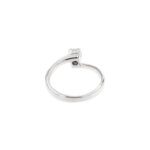 Anello solitario oro bianco con diamante retro