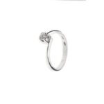 Anello solitario oro bianco con diamante 8