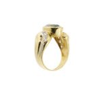 Anello oro giallo con diamanti e topazio 5