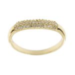 anello riviere oro giallo con diamanti