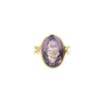 Anello oro giallo con ametista centrale 3