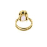 Anello oro giallo con ametista centrale retro