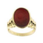 anello con corniola oro giallo