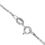 Chiusura gancio di collana oro bianco con ciondolo stella con diamanti