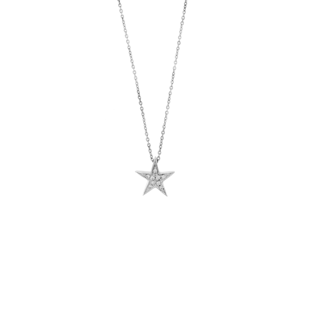 Necklace with diamond pendant