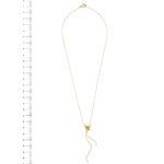 Collana oro giallo con farfallina e pendenti foto paragone con righello per misura gioiello in cm
