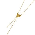 Retro farfalla oro giallo di collana maglia pallini