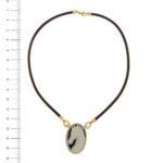collana oro con ciondolo cameo foto paragone righello per misura gioiello lunghezza in cm