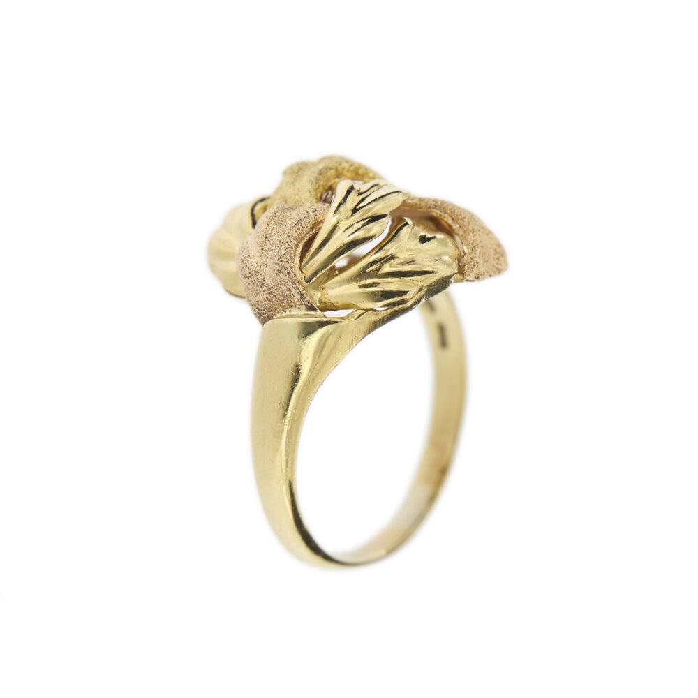 25995_anello-oro giallo-oro rosa-oro bianco-foglie 5