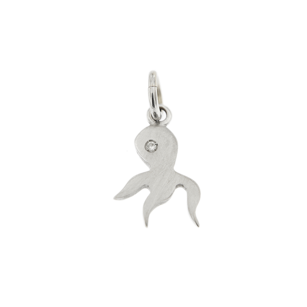 Octopus pendant with diamond