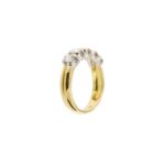 anello riviere due ori con diamanti prospettiva